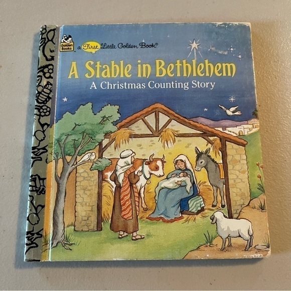 Vintage A Stable in Bethlehem The Little Golden book A Christmas counting story - Picture 1 of 7